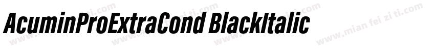 AcuminProExtraCond BlackItalic字体转换